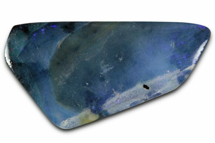 Electric Blue Boulder Opal Cabochon - Queensland, Australia #351843